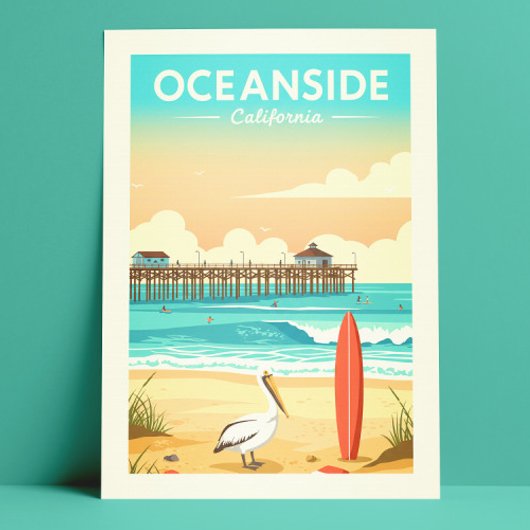 Vintage Oceanside California ポストカード