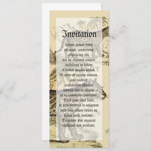 Vintage Ocelot 招待状 (正面/裏面)