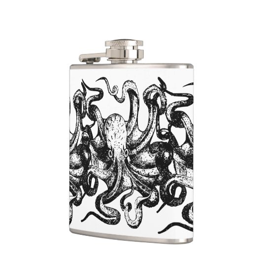 Vintage Octopus  Nautical Themes  フラスク (左)