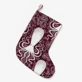 vintage Octopus pattern. スモールクリスマスストッキング (正面 (吊り時))