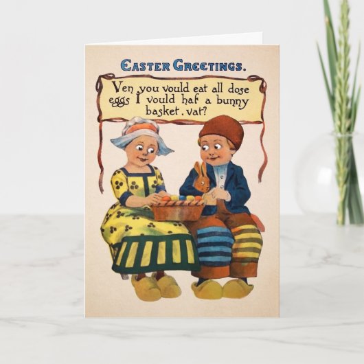 Vintage Odd Kids Easter Card シーズンカード (正面)