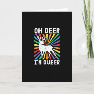 Vintage Oh Deer I'm Queer Pride LGBT Gay Lesbian  カード