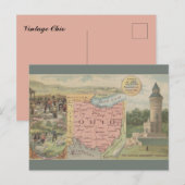 Vintage Ohio Map ポストカード (正面/裏面)