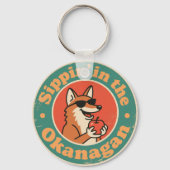 Vintage Okanagan Sipping キーホルダー (正面)