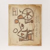 Vintage Old Fashion Caregiver, Nursing Assistant ジグソーパズル (縦)