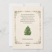 Vintage Old Father Christmas in Snow シーズンカード (裏面)