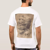 Vintage old lost pirate ship tシャツ (裏面)