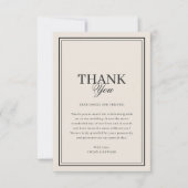 Vintage Old Money Preppy Checkered Retro Wedding サンキューカード (正面)