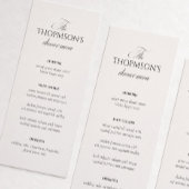 Vintage Old Money Wedding Menu Card 招待状