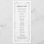 Vintage Old Money White Lace Wedding プログラム (裏面)