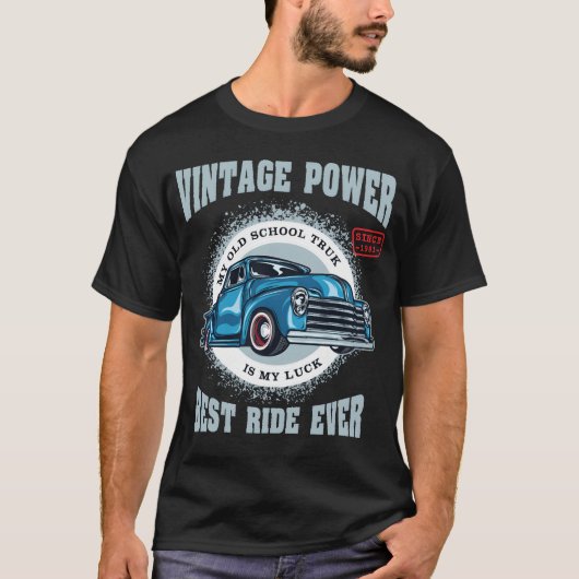 Vintage old truck friends tシャツ (正面)