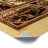 Vintage Old World Map Poster ポスター (角)