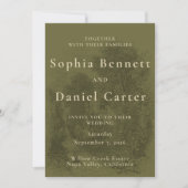 Vintage Olive Green Wedding 招待状 (正面)