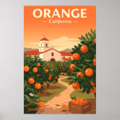 Vintage Orange California ポスター (正面)