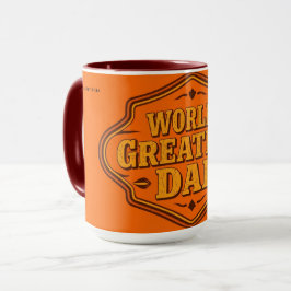 Vintage Orange World's Greatest Dad Mug | Customiz マグカップ