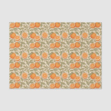 Vintage Oranges Arts Crafts Pattern 