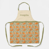 Vintage Oranges Arts Crafts Pattern Name エプロン (正面)
