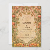 Vintage Orchard Botanical Wedding 招待状 (正面)