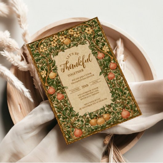 Vintage Orchard Thanksgiving Celebration 招待状