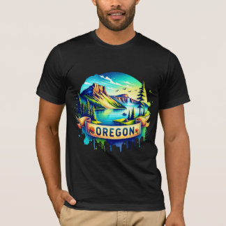 Vintage Oregon Map T-Shirts – Retro us state Tシャツ