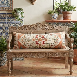 Vintage Oriental Floral Kilim Southwestern Boho ボディピロー