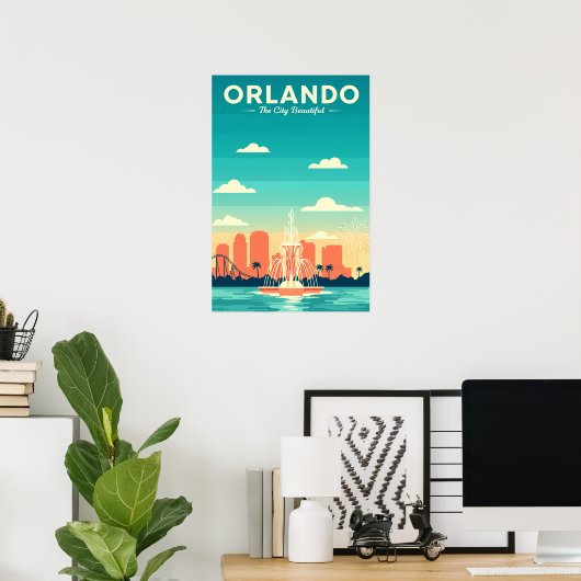 Vintage Orlando ポスター (ホームオフィス)
