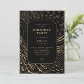 Vintage ornament art birthday 招待状 (スタンド正面)