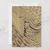 Vintage ornament art birthday 招待状 (裏面)