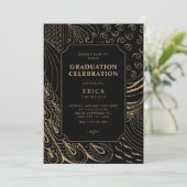 Vintage ornament art graduation 招待状 (スタンド正面)