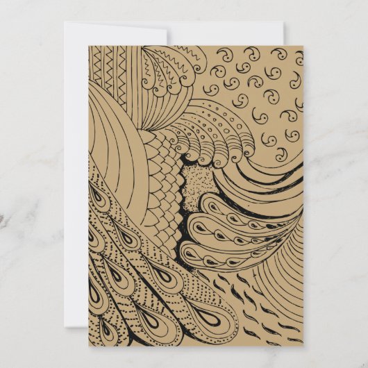 Vintage ornament art graduation 招待状 (裏面)