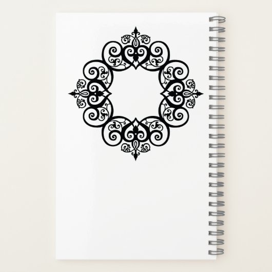 Vintage Ornamental Frame ノートブック (裏面)