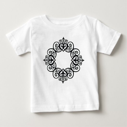 Vintage Ornamental Frame ベビーTシャツ (正面)