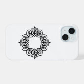 Vintage Ornamental Frame iPhone 15ケース (裏面横)
