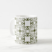 Vintage ornamental seamless pattern. abstract, ara コーヒーマグカップ (正面左)
