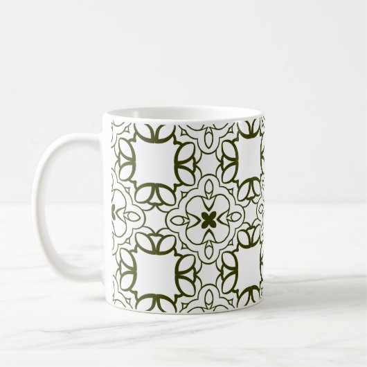 Vintage ornamental seamless pattern. abstract, ara コーヒーマグカップ (左)