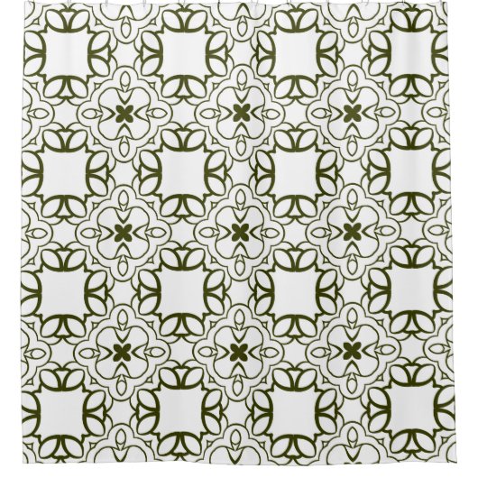 Vintage ornamental seamless pattern. abstract, ara シャワーカーテン (正面)