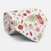 Vintage Ornaments Botanicals Holiday Christmas ネクタイ (ロール)