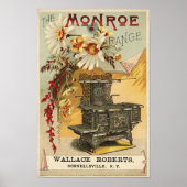 Vintage Ornate Cast Iron Stove Advertising ポスター (正面)
