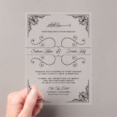Vintage Ornate Islamic Muslim Wedding アクリル招待状 (インサイチュ (ポータブル))