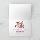 Vintage Ornate Santa Claus Christmas シーズンカード (内部)