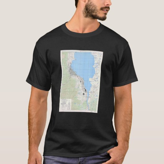Vintage Otsu Japan Map 1945 Tシャツ (正面)