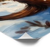 Vintage Otter with Christmas Wreath by Frozen ポスター (コーナー)