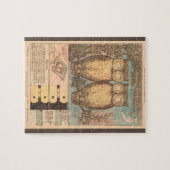 Vintage owl cute fall craft ジグソーパズル (横)