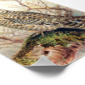 Vintage Owl Illustration ポスター (角)