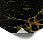 Vintage Owl in Moonlight Halloween Art ポスター (角)