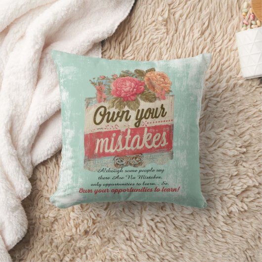 Vintage Own Your Mistakes クッション (ブランケット)