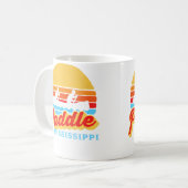 Vintage Paddle Mississippi Canoeing Retro Sun Raft コーヒーマグカップ (正面左)