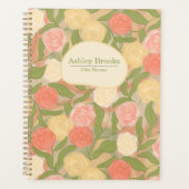 Vintage Painterly Roses Personalized Planner プランナー手帳 (正面)