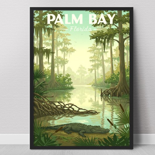 Vintage Palm Bay Florida ポスター