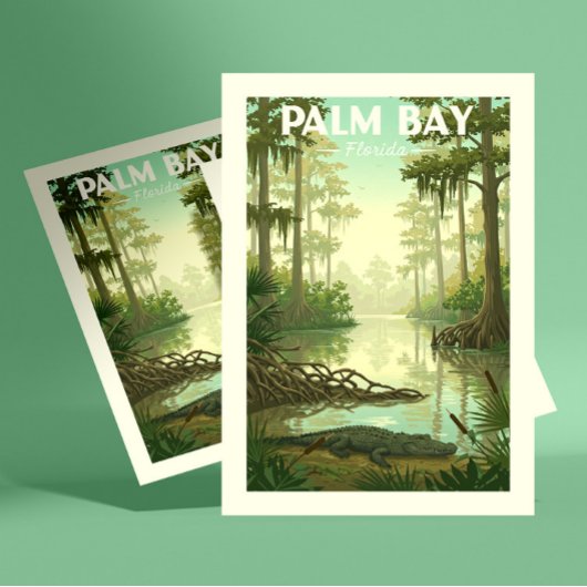 Vintage Palm Bay Florida ポストカード